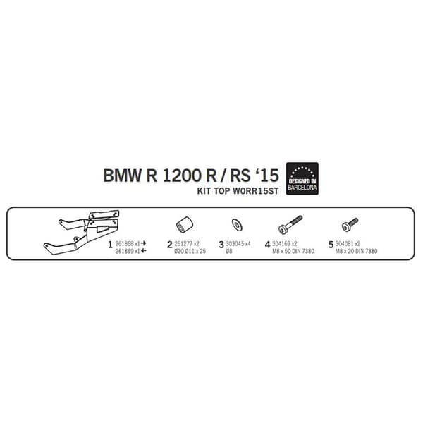 Shad Top Master Bagbeslag Bmw R1200/r/rs&r1250r/rs Sort