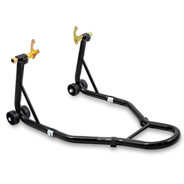 Motorcykelstativ, sort, holder, 250 kg, baghjul, 21-31 cm, motorcykeldonkraft