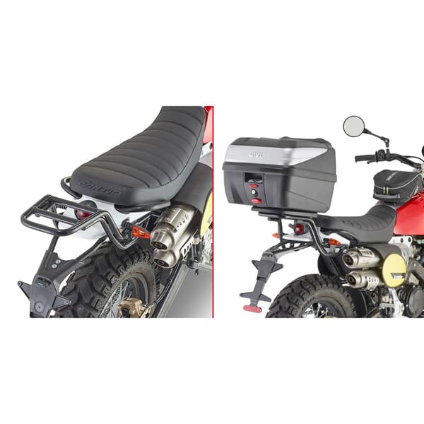 Givi Monolock Top Case Bagestativ Fantic Caballero Scrambler 125/250/500 Sort