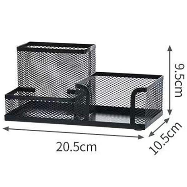 3 rum Metal Skrivebord Organizer Pen Holder Organizer Opbevaringsskuffe