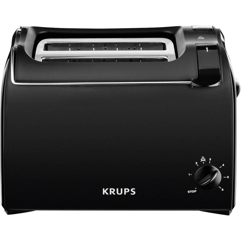 Krups KH1518 Brödrost inbyggd brödvärmare Svart