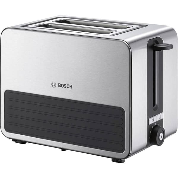 Bosch Haushalt TAT7S25 Brödrost inbyggd brödvärmare Rostfritt stål, Svart