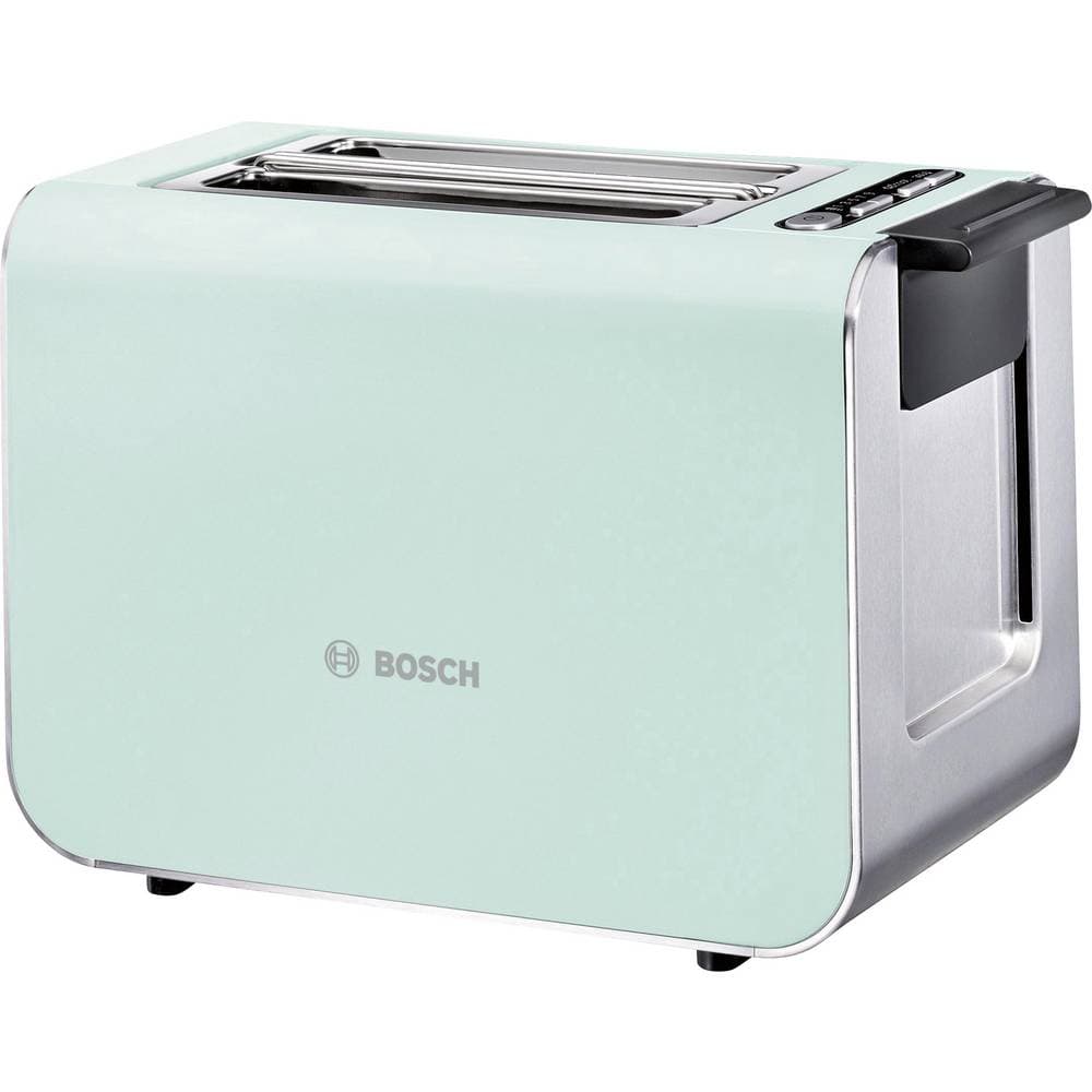 Bosch Haushalt TAT8612 Brödrost inbyggd brödvärmare Ljusgrön, Rostfritt stål