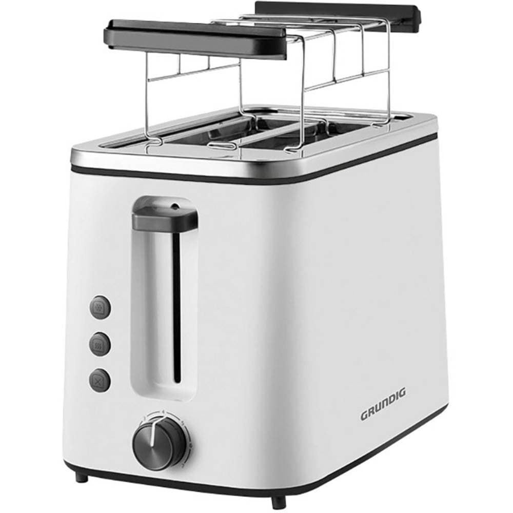 Grundig TA 5860 Brödrost med brödvärmare Vit, Svart