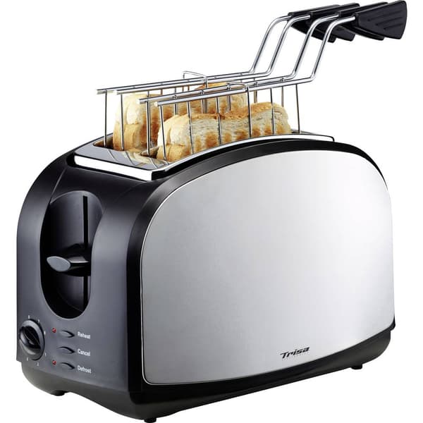 Trisa Crispy Snack Brödrost Rostfritt stål, Svart