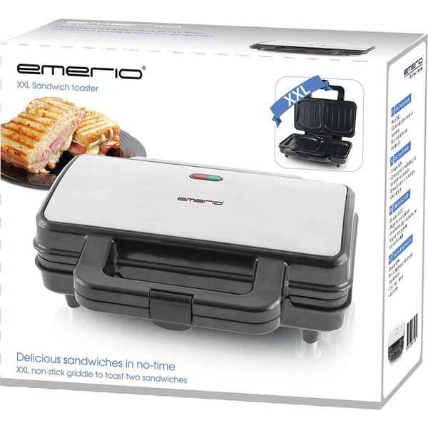 EMERIO ST-109562 Smörgås-brödröst Rostfritt stål, Svart