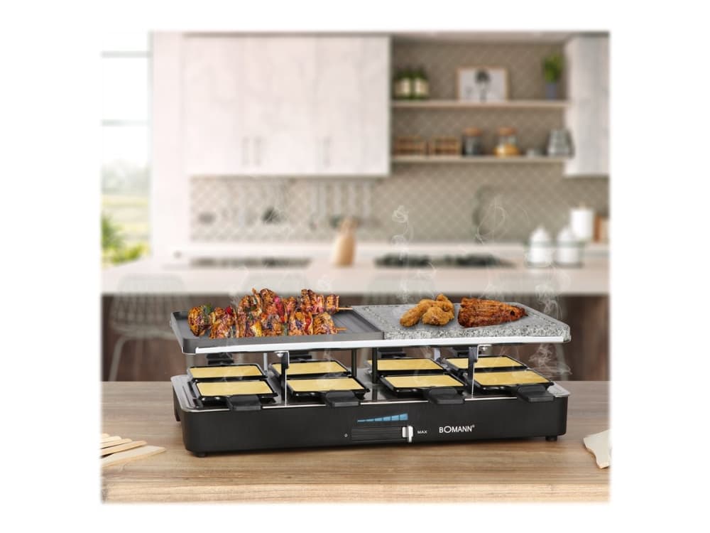 Bomann RG 2279 CB 2 i 1 - Raclette/grill/värmesten - 1,4 kW
