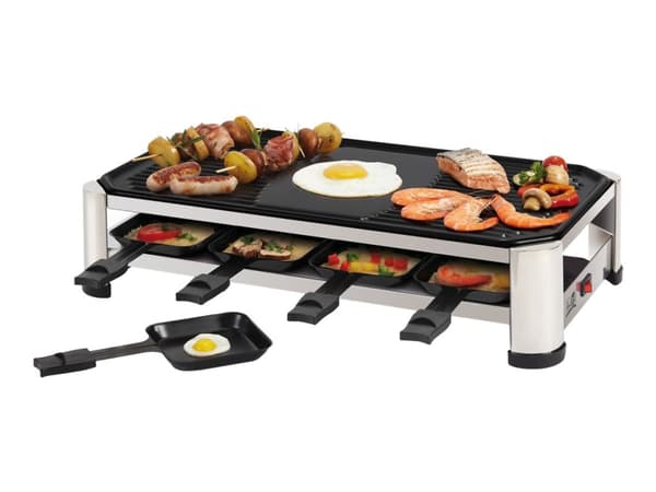 FRITEL RG 2170 - Raclette/grill - 1.5 kW - rustfritt stål krom/svart