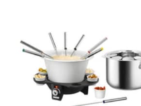 UNOLD FONDUE-ÉLÉGANCE - Fonduegryta / elektrisk wok - 1.5 liter - svart/silver