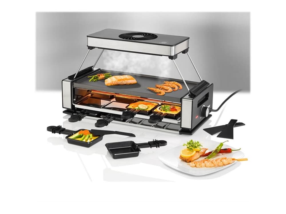 UNOLD RACLETTE 48785 Rökfri - Raclette/grill - 1,2 kW - sort/rustfrit stål