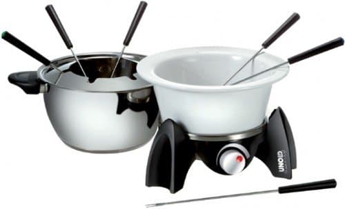 UNOLD FONDUE SET - Fonduegryta - 500 W - svart / rostfritt stål