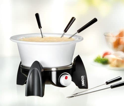 UNOLD FONDUE SET - Fonduegryta - 500 W - svart / rostfritt stål