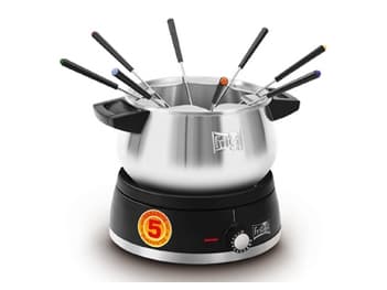 Fritel F0 2580, 8 personer, 1 l, Svart, Rostfritt stål, Rund, Rostfritt stål, Syntet, Rostfritt stål