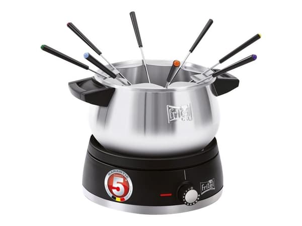 Fritel F0 2580, 8 personer, 1 l, Svart, Rostfritt stål, Rund, Rostfritt stål, Syntet, Rostfritt stål