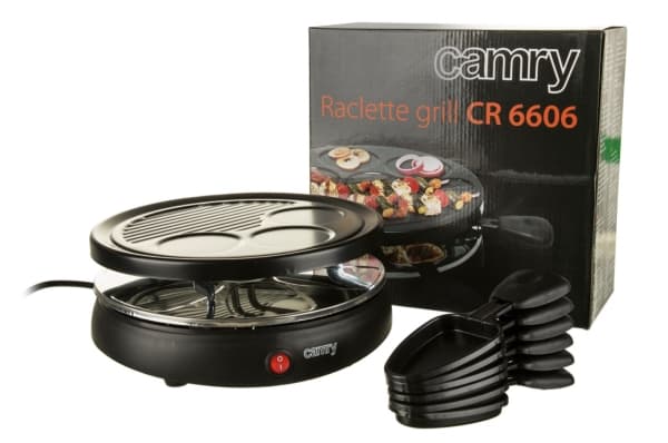 Smørbrødsmaskin Camry Grill CR 6606 Raclette, 1200 W, Sort