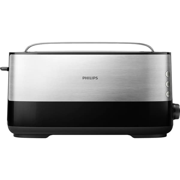 Philips Home HD2692/90 Viva Brödrost långt fack Rostfritt stål, Svart