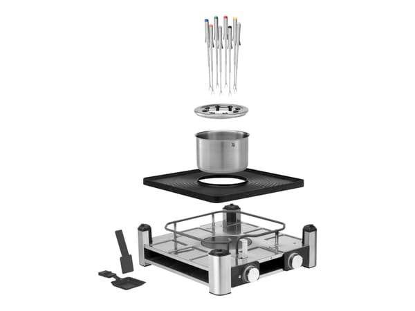 WMF Lumero 61.3020.1009 raclette-grill 8 person(er) 1960 W Sort, Rustfritt stål