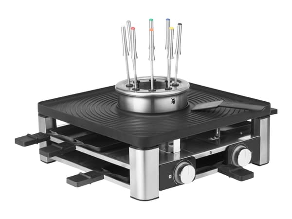 WMF Lumero 61.3020.1009 raclette-grill 8 person(er) 1960 W Sort, Rustfritt stål