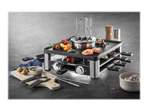 WMF Lumero 61.3020.1009 raclette-grill 8 person(er) 1960 W Sort, Rustfritt stål