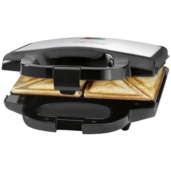 Clatronic ST 3778 Smörgås-brödröst Non-stick-beläggning Rostfritt stål, Svart