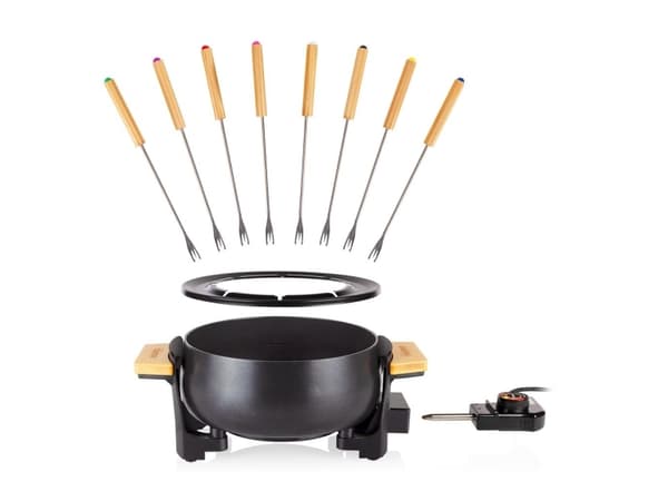 Tristar FO-1108, 8 person(er), 1,5 l, Sort, Rund, Rustfritt stål, Rotasjon