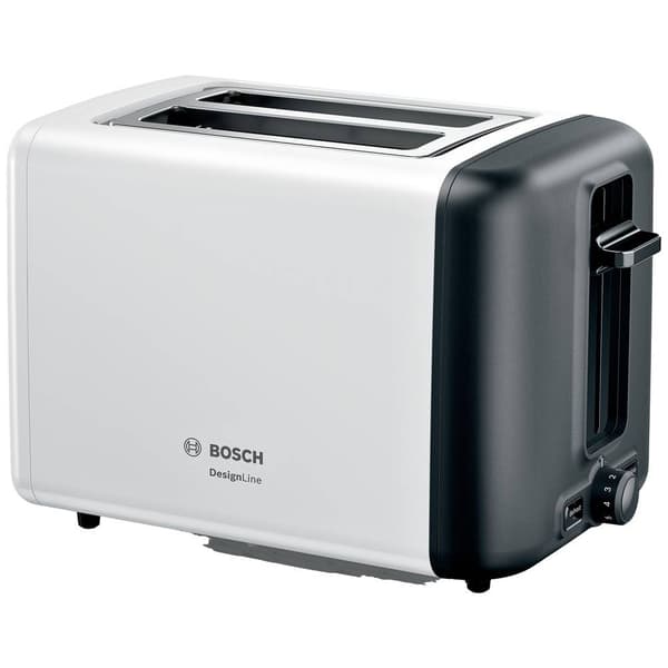 Bosch Haushalt TAT3P421DE Brödrost inbyggd brödvärmare Vit, Makadammatta, grå