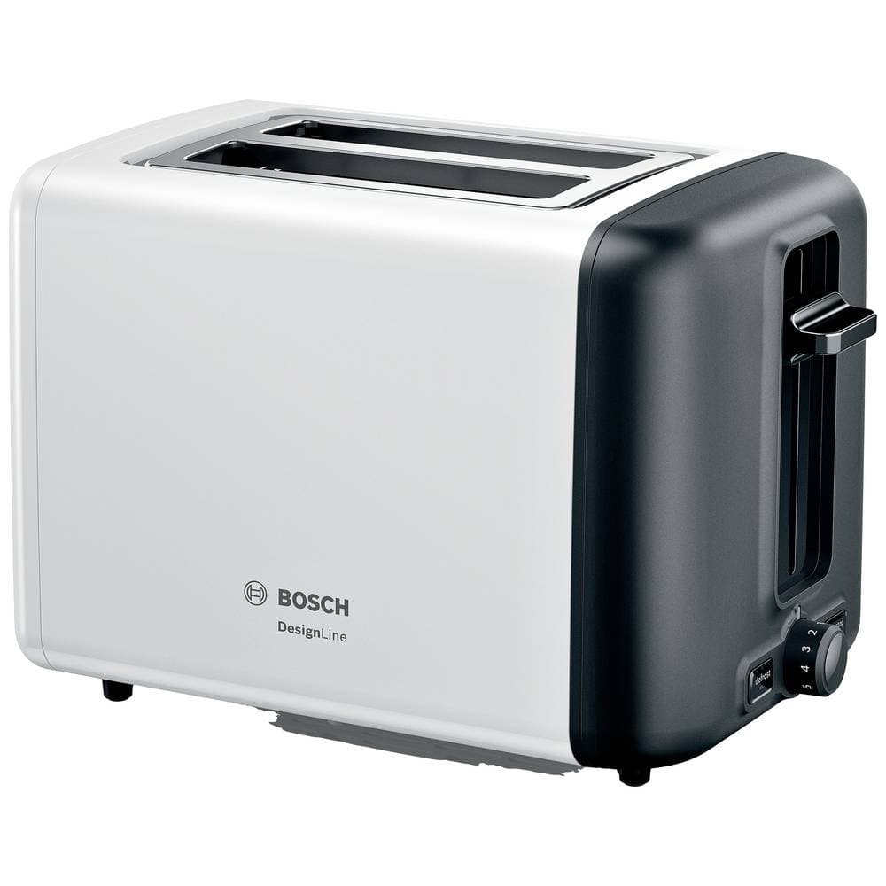 Bosch Haushalt TAT3P421DE Brödrost inbyggd brödvärmare Vit, Makadammatta, grå