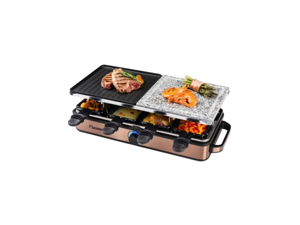 Bestron Copper Collection ARG1200CO - Raclette/grill/griddle/hot stone - 1.4 kW - koppar