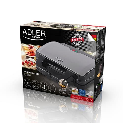 Adler AD 3043 sandwichmaskine 1300 W Sort