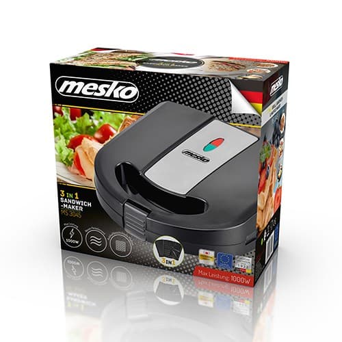Mesko MS 3045 voileipägrilli 1000 W musta