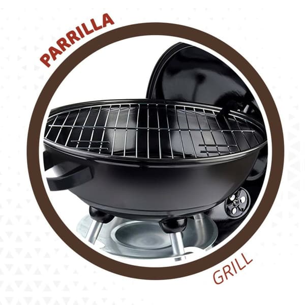 Grill med hjul - Aktiv Emaljeret Metal, 46 x 89 x 46 cm, Sort - Praktisk og bærbar grill til haven.