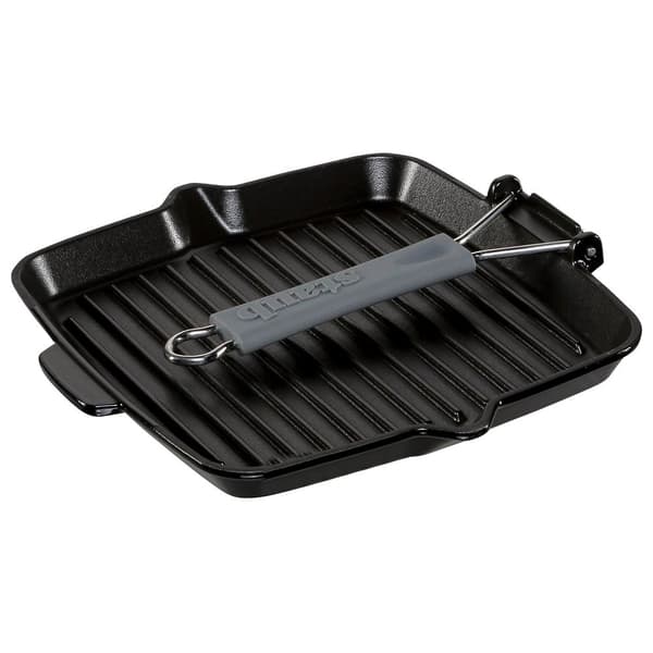 Staub Firkantet Grillpande Induktion 24 Cm Sort