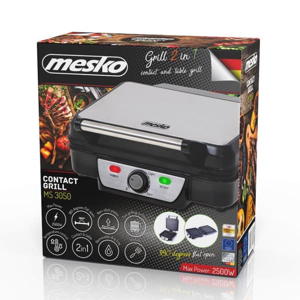 Mesko | MS 3050 | Grill | Kontaktgrill | 1800 W | Svart/rostfritt stål
