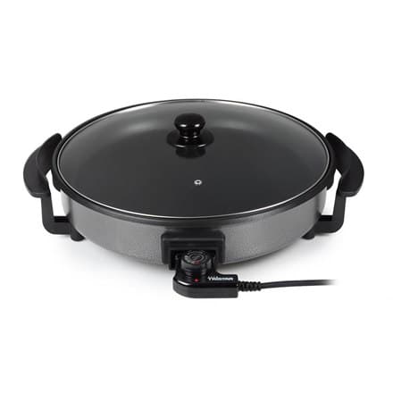 Tristar | PZ-2964 | Monikäyttöinen grillipannu | Grilli | Halkaisija 40 cm | 1500W | Kansi mukana | Kiinteä kahva | Musta | Halkaisija