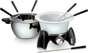 UNOLD FONDUE SET - Fonduegryte - 500 W - svart/rustfritt stål