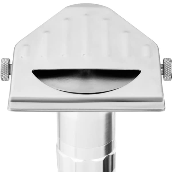 Elektrisk kebabkniv för kött, slät, tandad, med skärp och stativ, 0-6 mm, 80 W