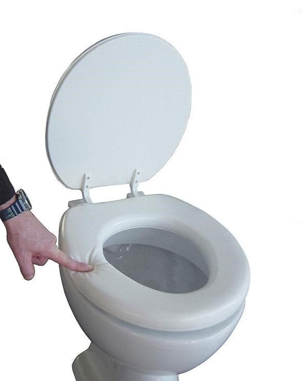 Blødt toiletsæde med klap