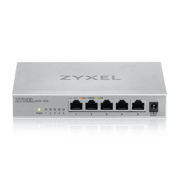 Zyxel MG-105 Ohanterad 2.5G Ethernet (100/1000/2500) Stål