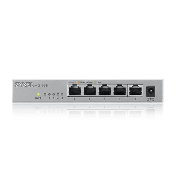 Zyxel MG-105 Ohanterad 2.5G Ethernet (100/1000/2500) Stål