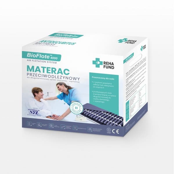 Antidecubitus madrass pneumatiskt fack 17 fack med HLR säkerhetsventil