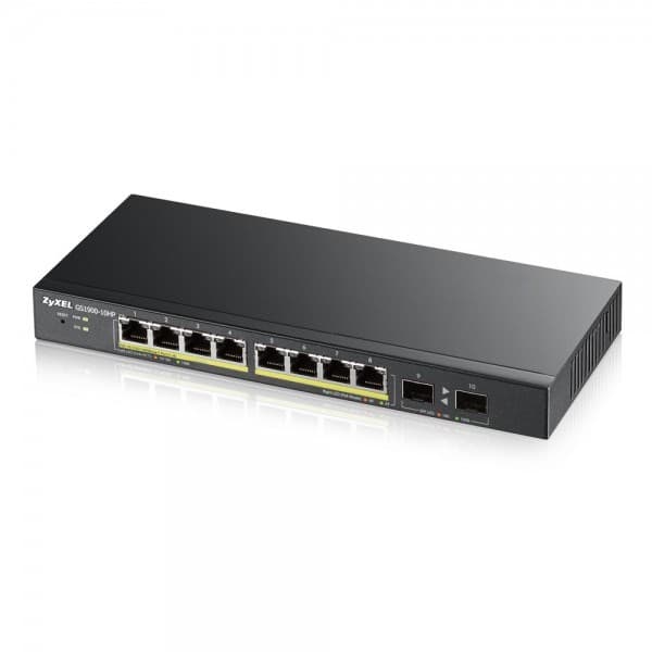 Zyxel GS1900-8HP v3 PoE Managed L2 Gigabit Ethernet (10/100/1000) Power over Ethernet (PoE) Svart