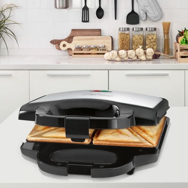 Clatronic ST 3778 voileipägrilli 750 W musta, ruostumaton teräs
