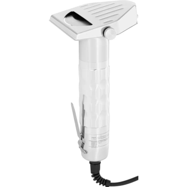 Elektrisk kebabkniv för kött, slät, tandad, med skärp och stativ, 0-6 mm, 80 W