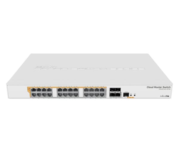Switch Mikrotik CRS328-24P-4S+RM 28p PoE (PoE+: 24;) 450W Managed Gigabit/10G Hvid