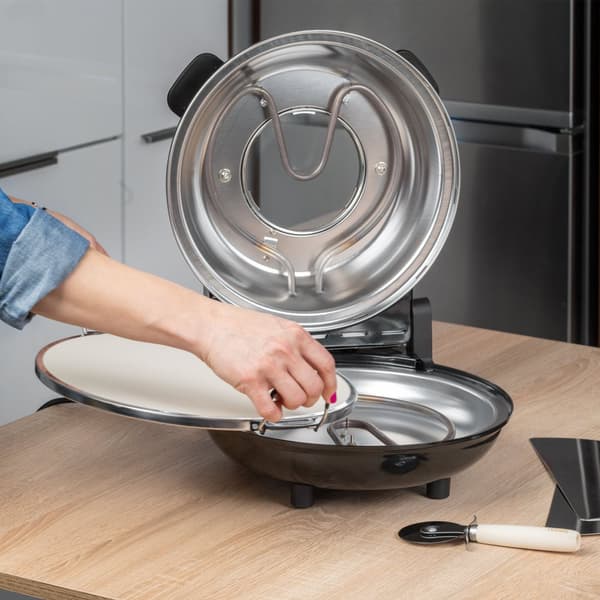 TEESA SUPREME pizzauuni, 1200 W, 32 cm, ikkuna, irrotettava kivi