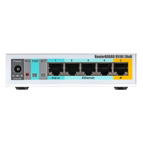 WiFi 4 router Mikrotik RB951Ui-2HnD 2,4GHz(2x2) 5p
