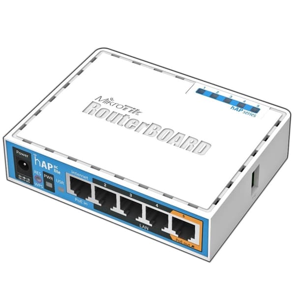 WiFi 5 router Mikrotik hAP ac lite (RB952Ui-5ac2nD) 2,4GHz(2x2)/5GHz(1x1) 5p Vit