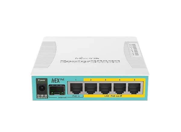 Mikrotik hEX PoE trådbunden router Vit