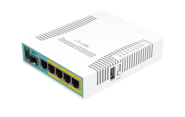 Mikrotik hEX PoE trådbunden router Vit Vit