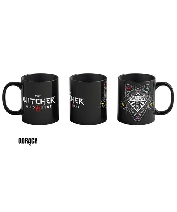 Mugg Good Loot The Witcher 3 Art Heat Reveal - Witcher Signs 480 ml Svart